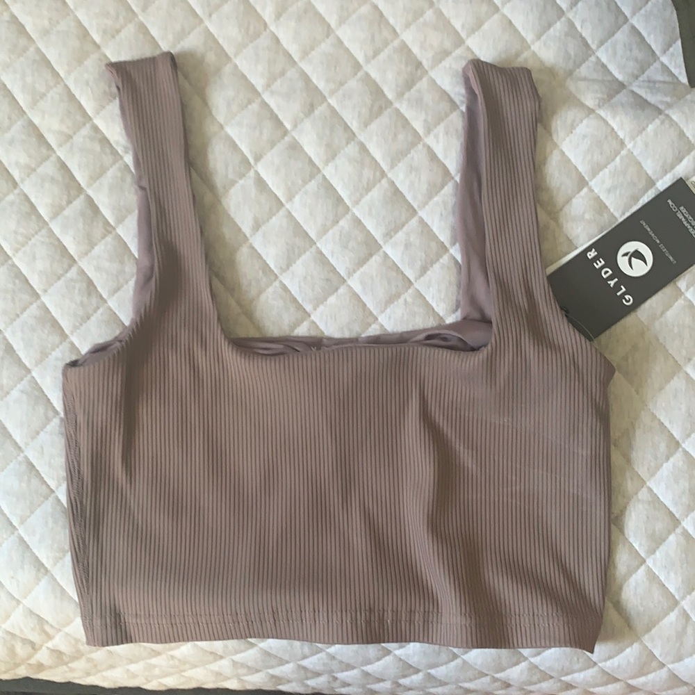 Mauve Sports Shelf Bra-medium